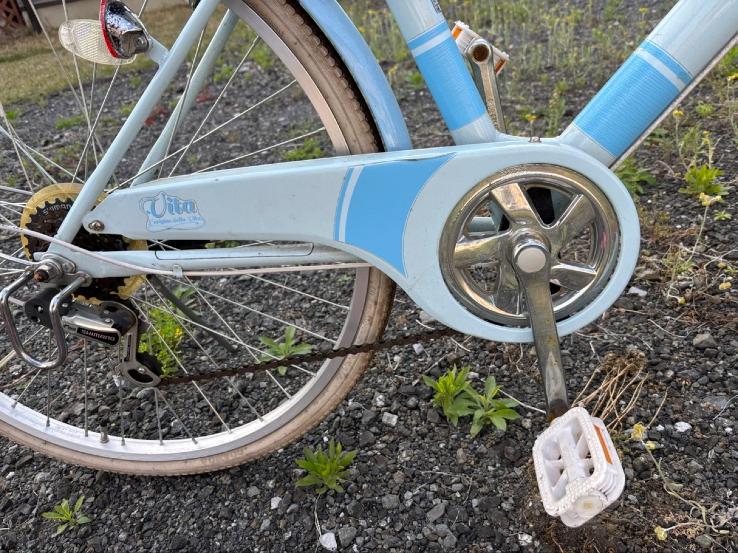 自転車 ギア付き26インチ 水色 定価4万にて購入の写真3枚目