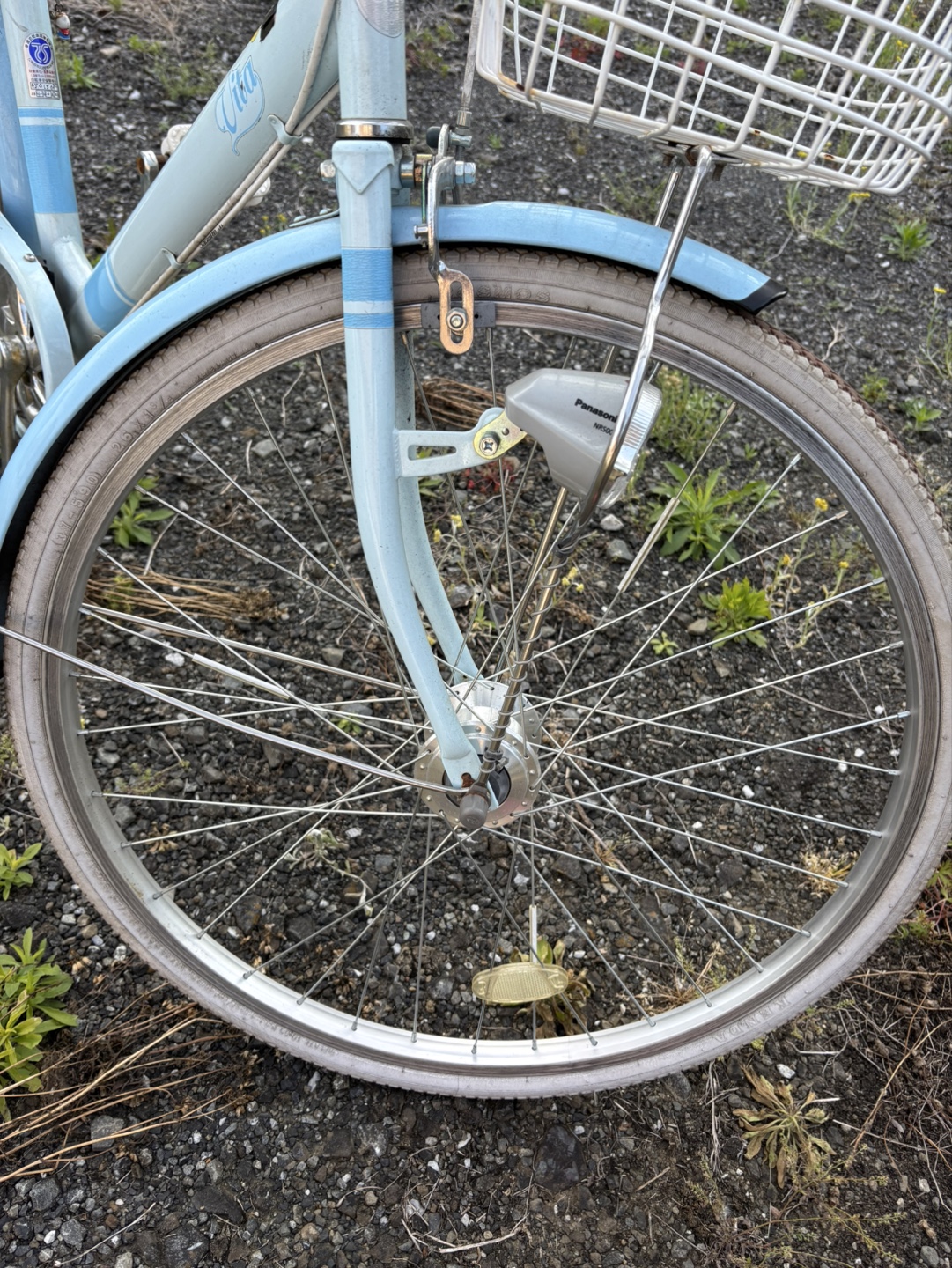 自転車 ギア付き26インチ 水色 定価4万にて購入の写真2枚目