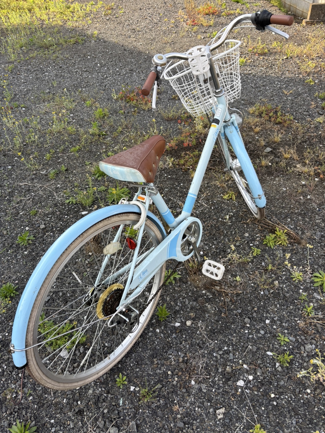 自転車 ギア付き26インチ 水色 定価4万にて購入の写真7枚目