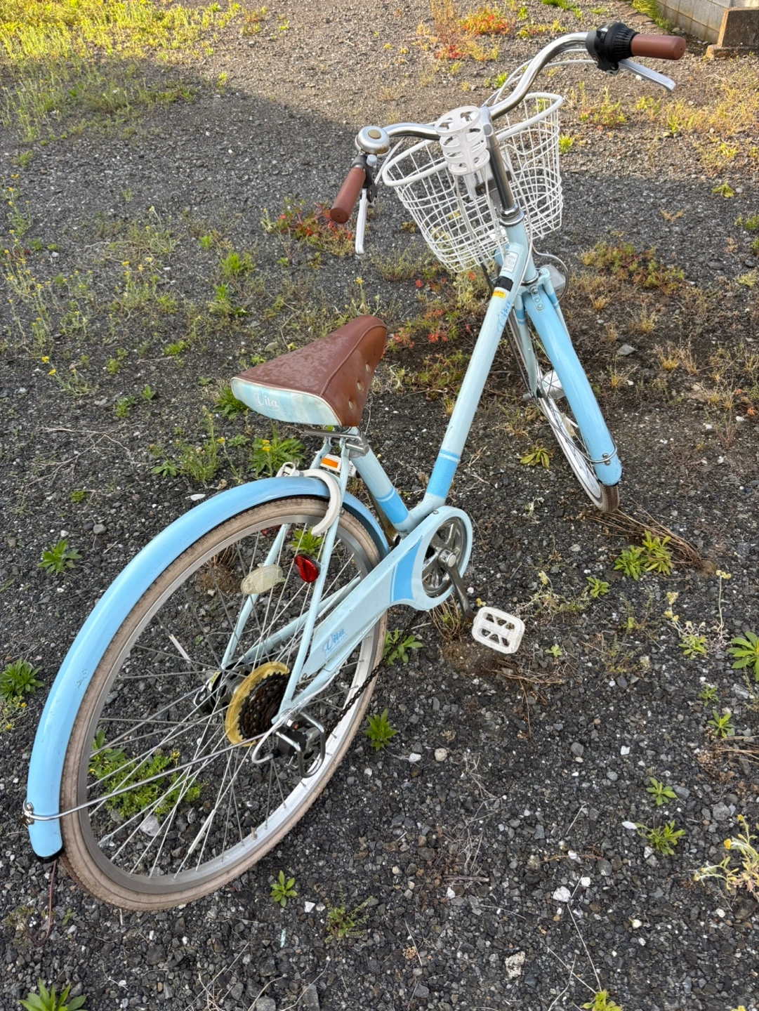 自転車 ギア付き26インチ 水色 定価4万にて購入の写真7枚目