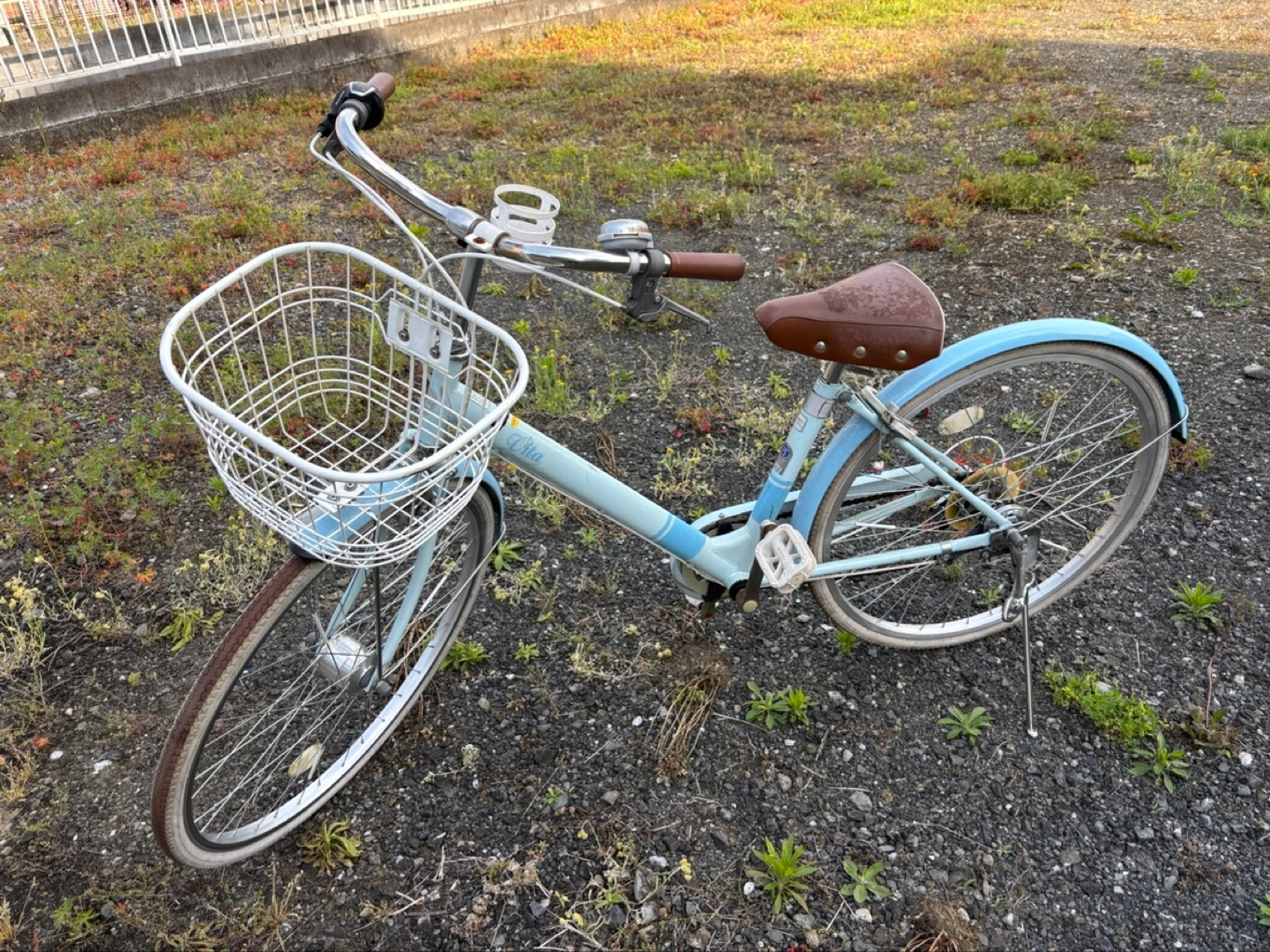 自転車 ギア付き26インチ 水色 定価4万にて購入の写真10枚目