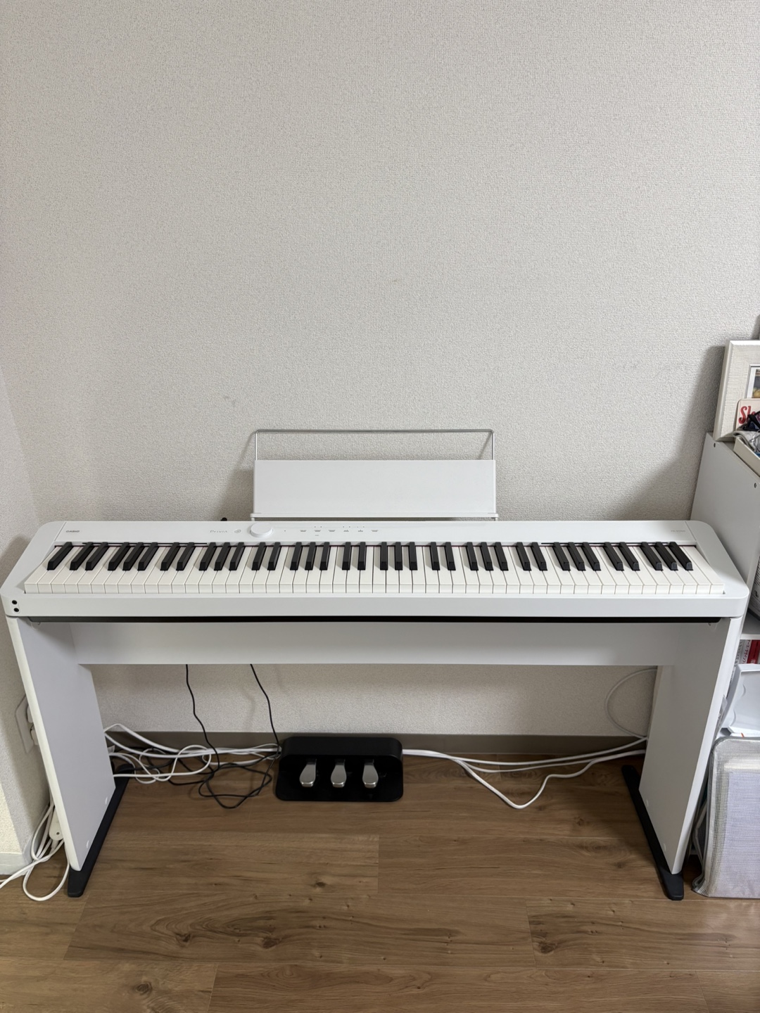 CASIO Privia PX-S1100WE  専用スタンド ・ペダル付き