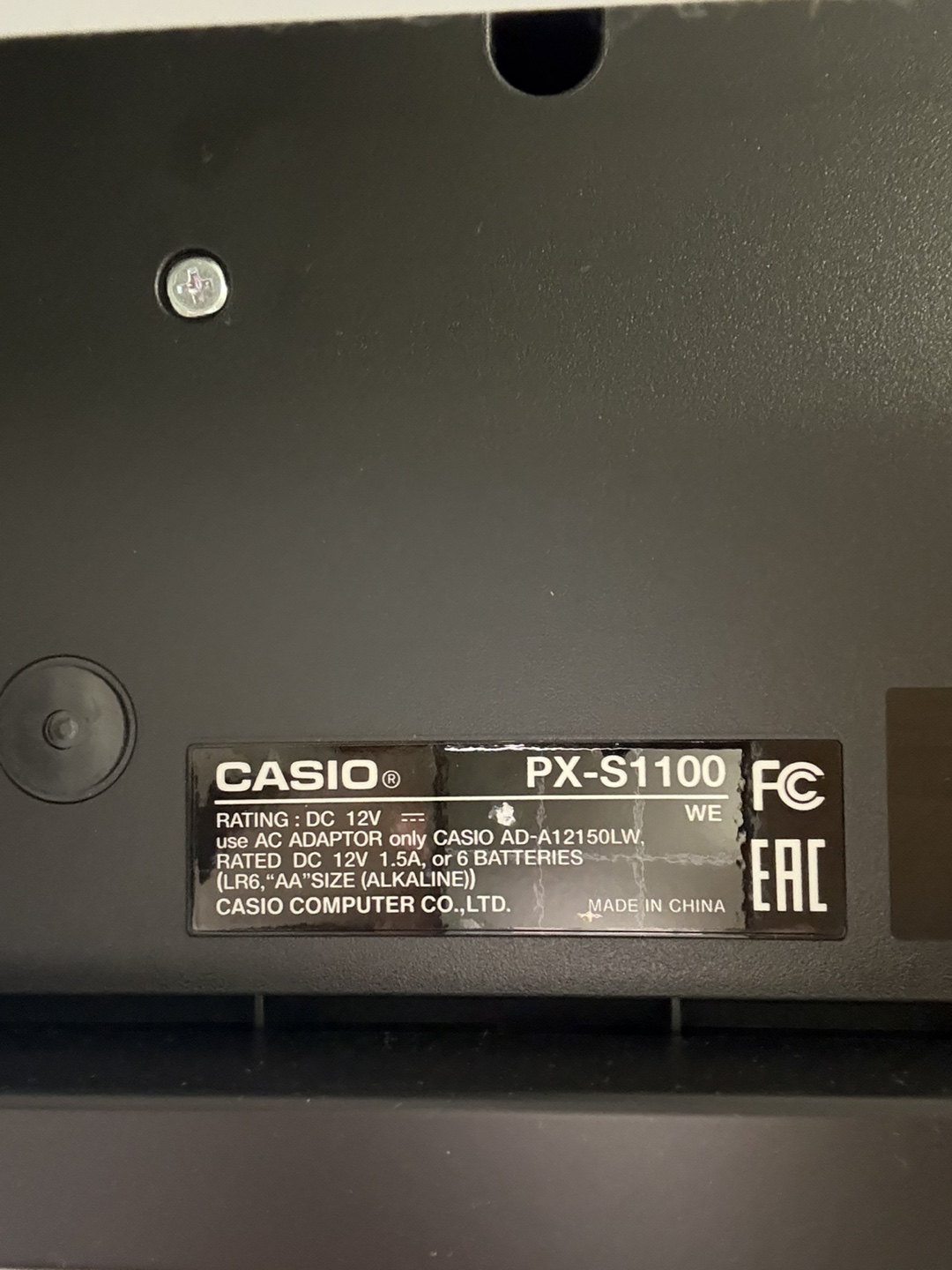 CASIO Privia PX-S1100WE  専用スタンド ・ペダル付きの写真4枚目