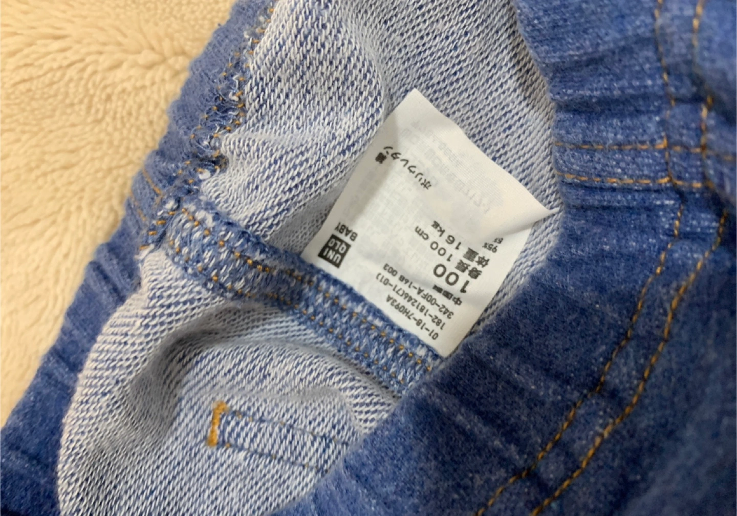 ユニクロ H&M レギンス パンツ 2点セット 90 100 ブルー ピンクの写真5枚目