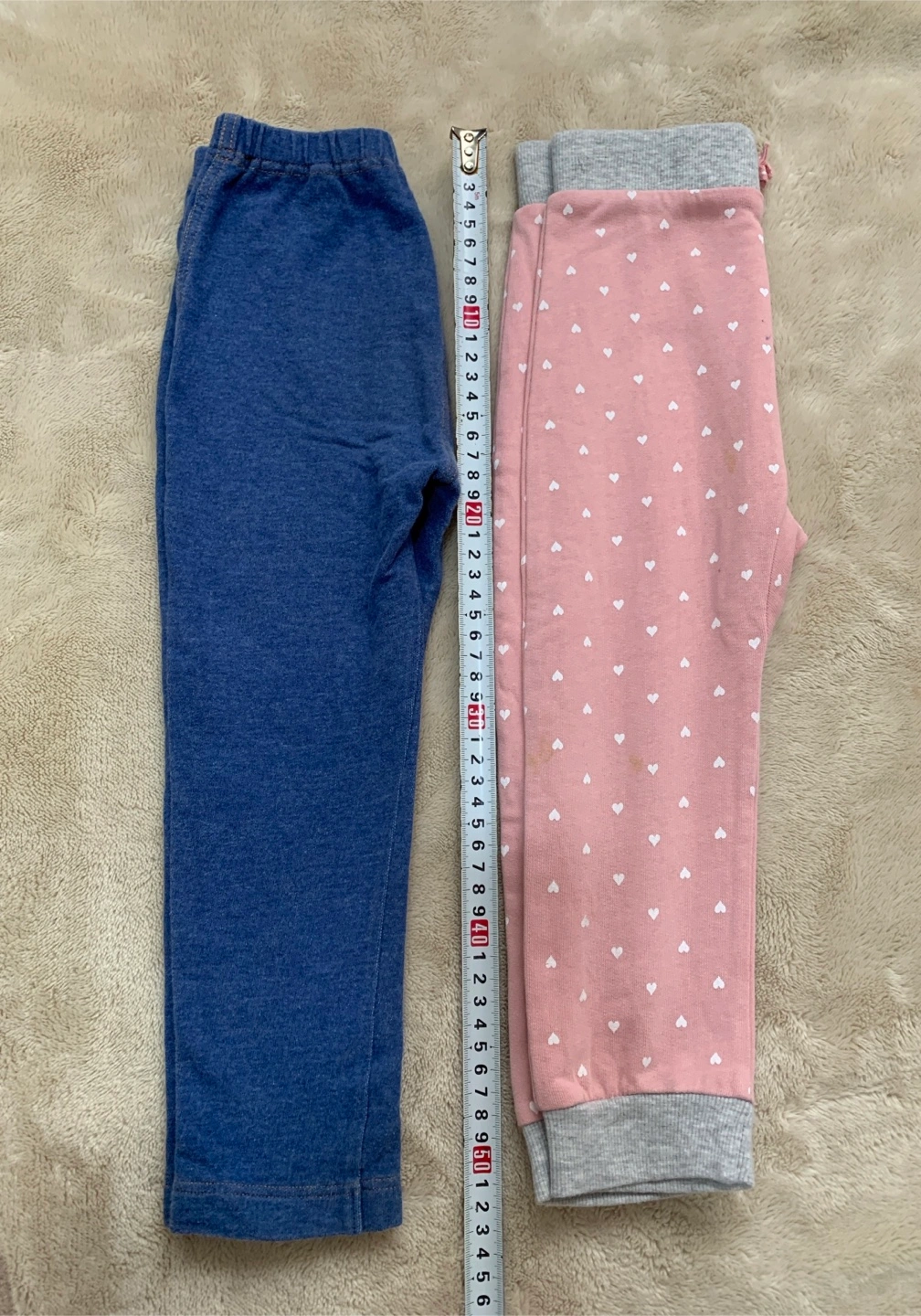 ユニクロ H&M レギンス パンツ 2点セット 90 100 ブルー ピンク