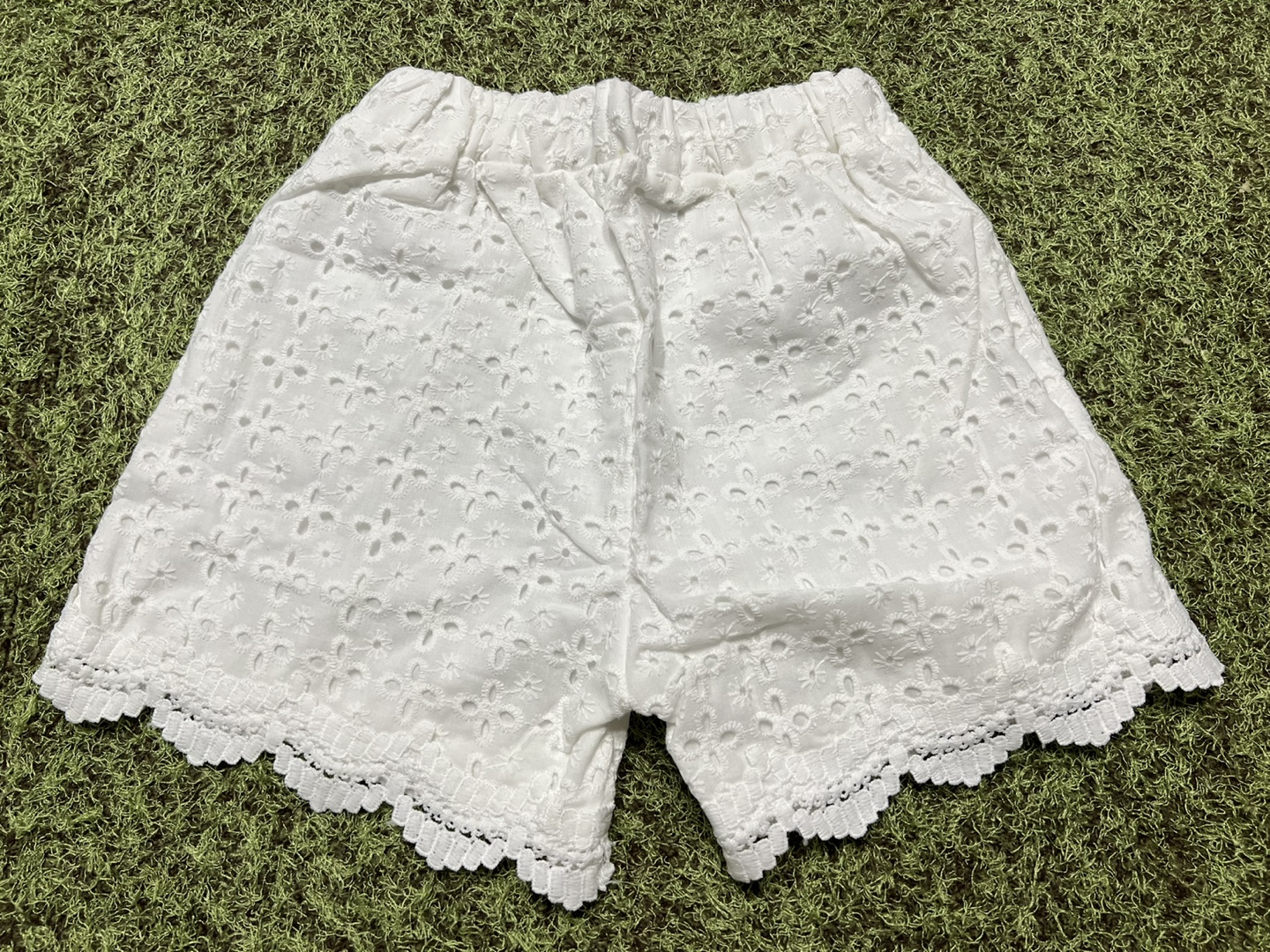 レース ショートパンツ 白