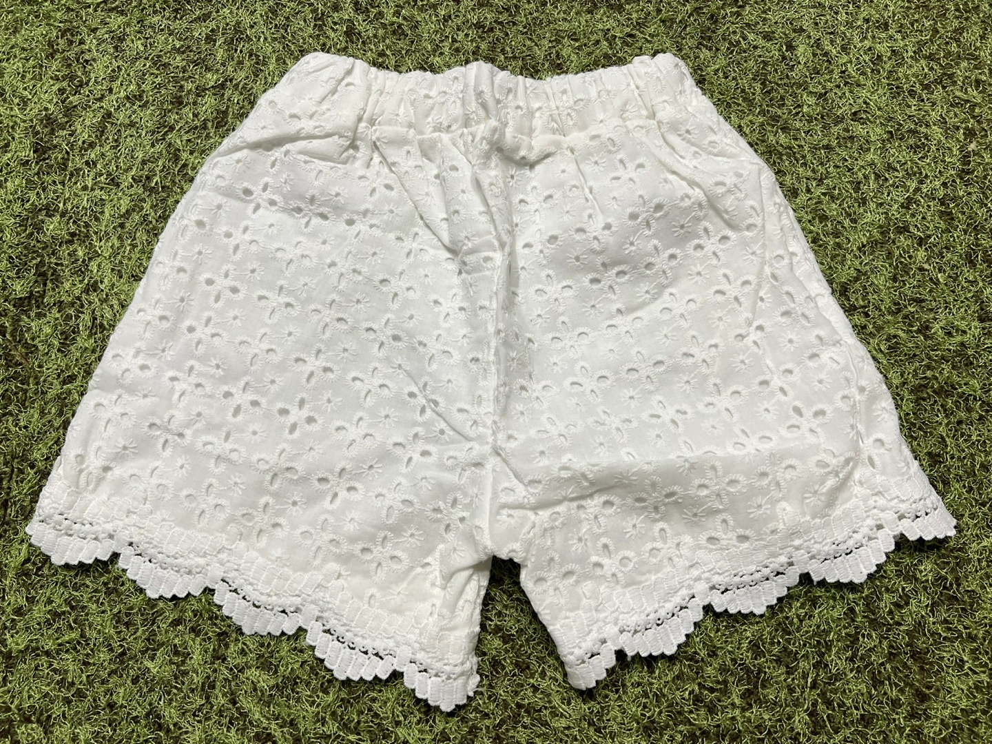 レース ショートパンツ 白