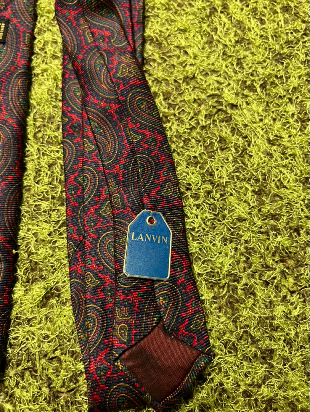 61 未使用 LANVIN ネクタイ ペイズリー柄の写真2枚目