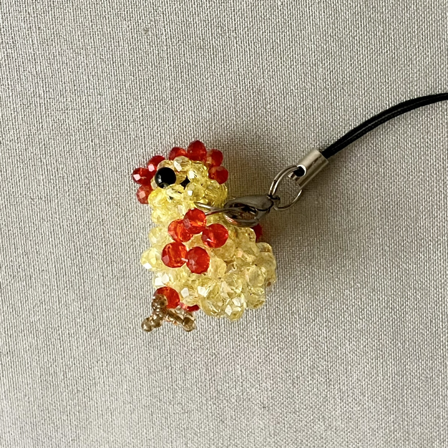 ビーズ細工 ひよこ にわとり ビーズ チャーム キーホルダー ハンドメイドの写真5枚目