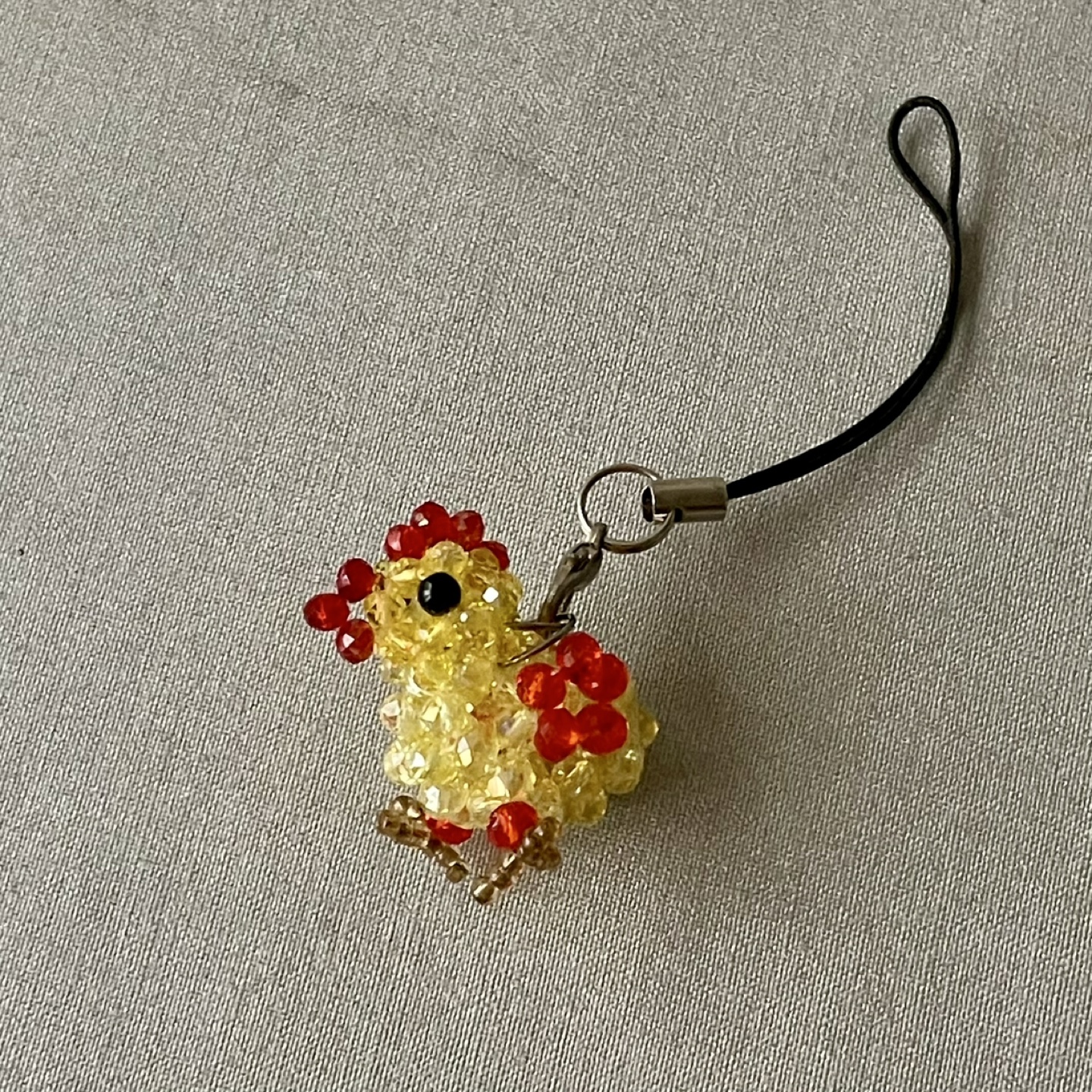ビーズ細工 ひよこ にわとり ビーズ チャーム キーホルダー ハンドメイドの写真4枚目