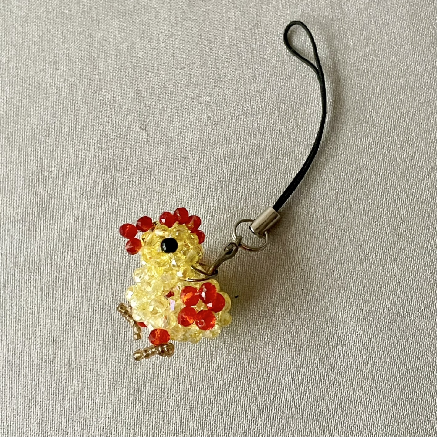 ビーズ細工 ひよこ にわとり ビーズ チャーム キーホルダー ハンドメイドの写真6枚目