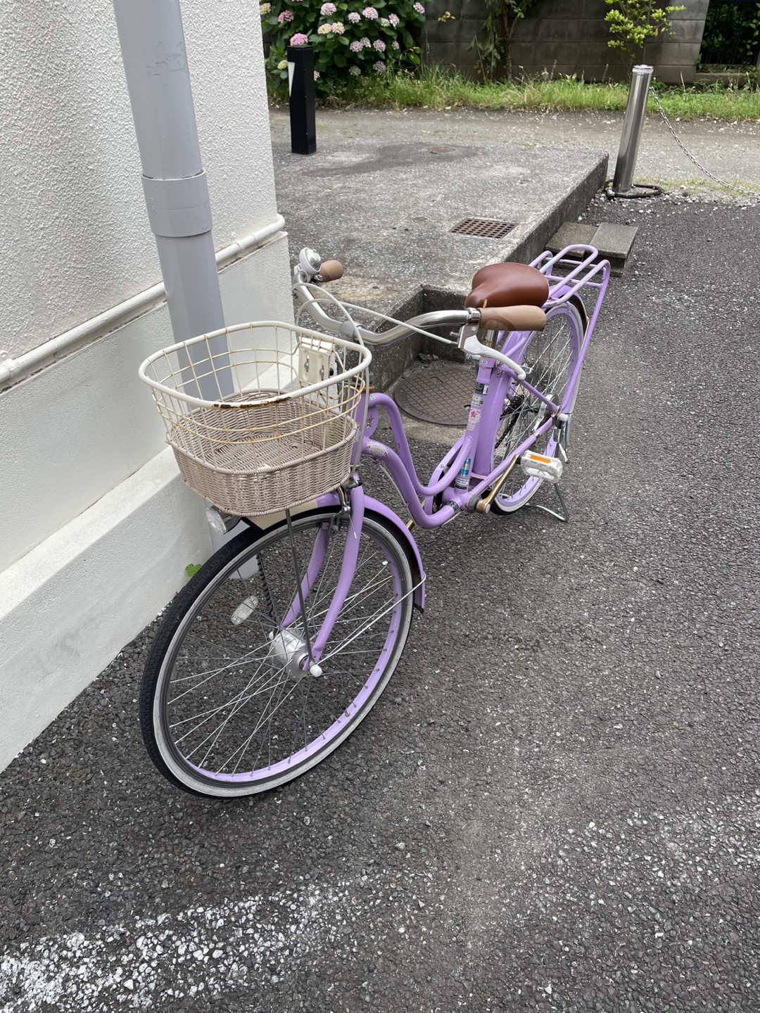 自転車 ラベンダー色２４インチ