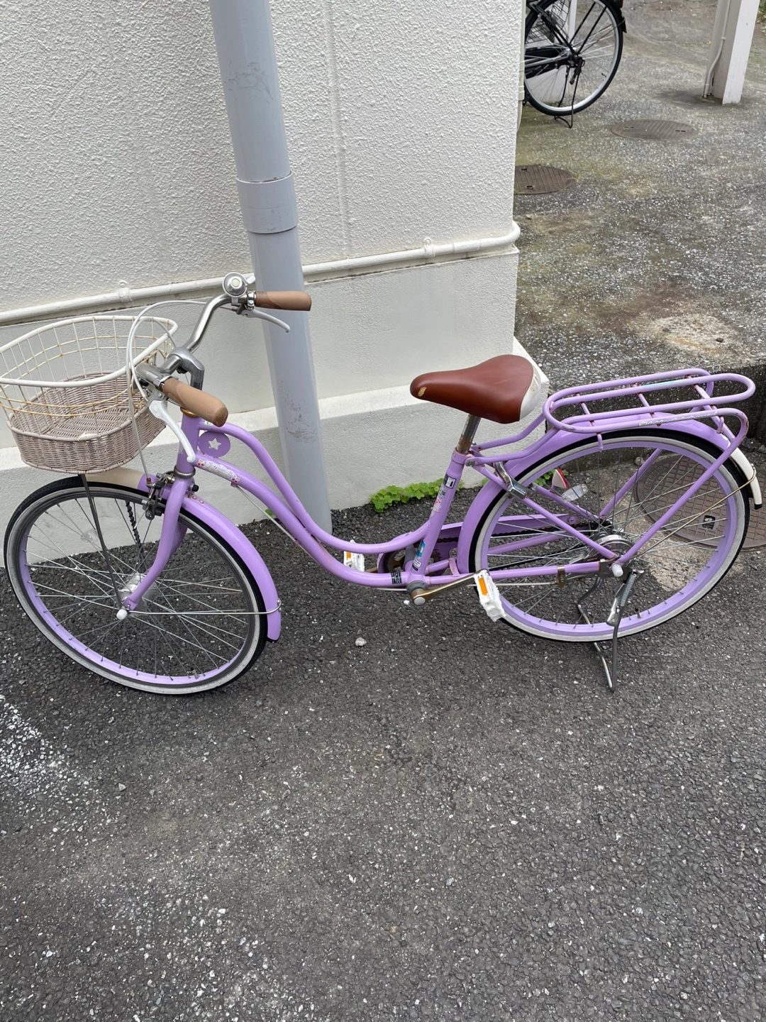 自転車 ラベンダー色24インチの写真2枚目