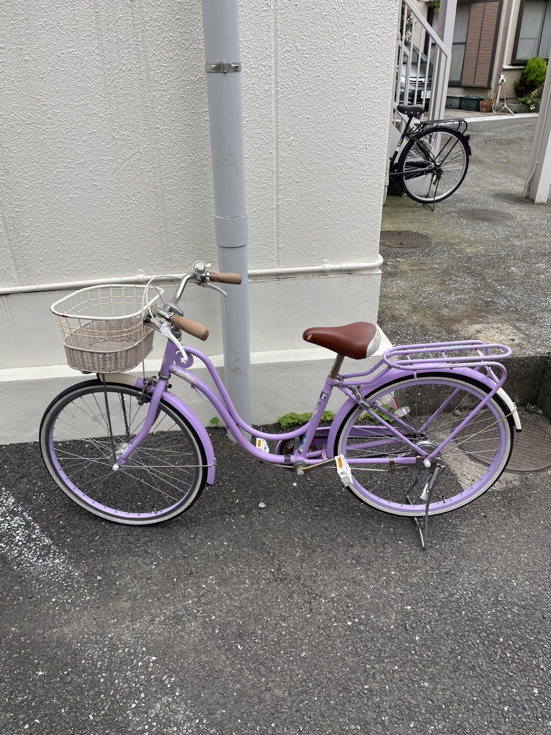 自転車 ラベンダー色２４インチの写真4枚目
