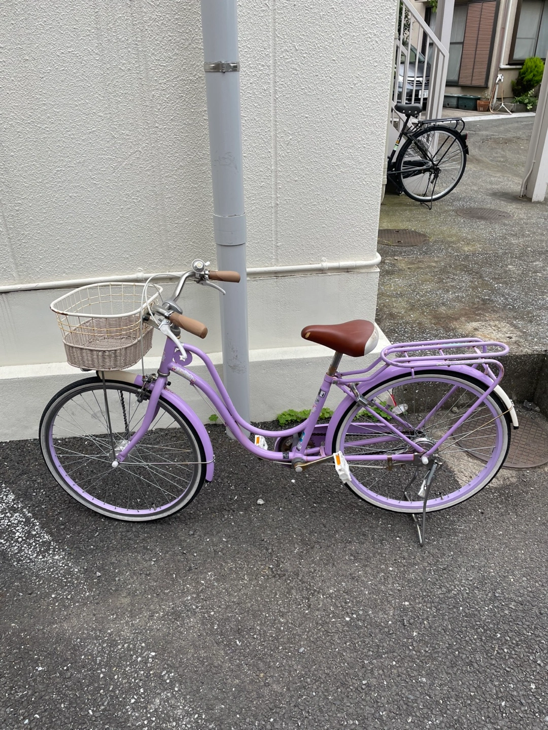 自転車 ラベンダー色24インチの写真4枚目
