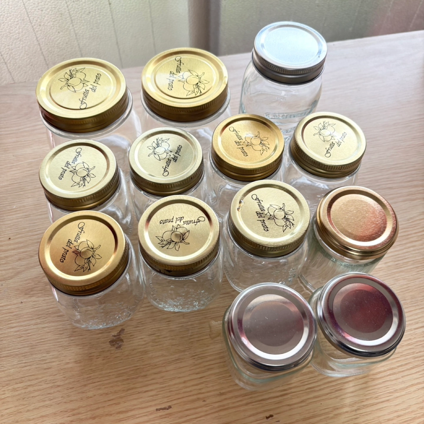 保存瓶 小瓶 13個セット 透明 ガラス 大小様々 趣味 収集 ビン ガラス瓶 蓋付き まとめ売り