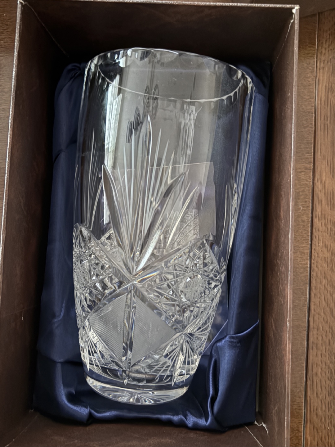 チェコスロバキア ボヘミアンガラス フラワーベース - キャロット