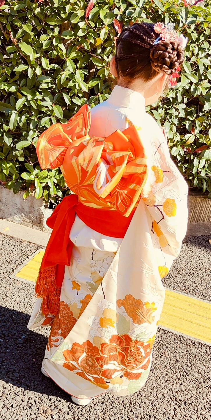 ★七五三着物✼ 7歳用★クリーム色 花柄の写真4枚目
