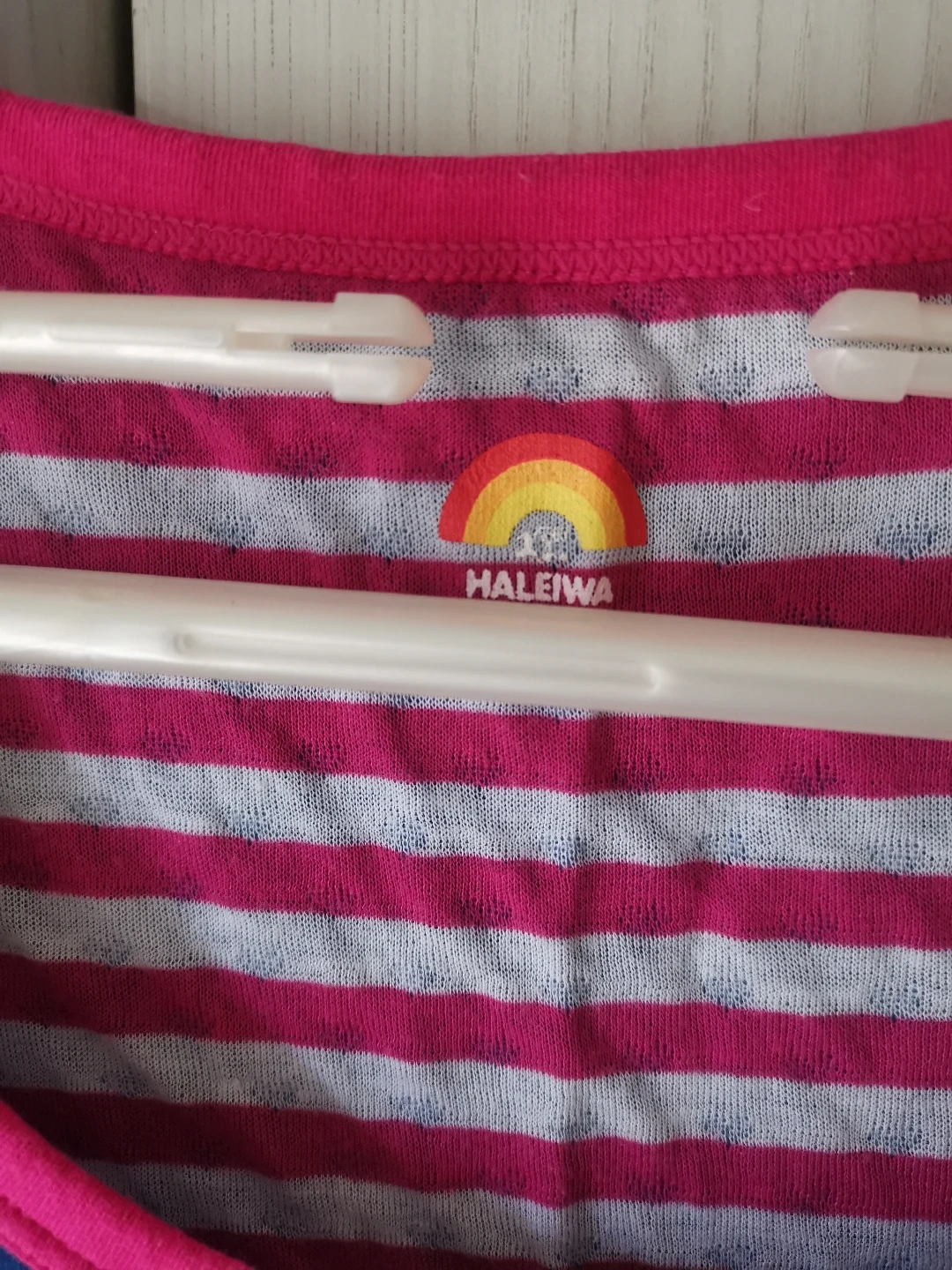 ◆新品未使用.HALEIWA ニットワンピース 青 ハート柄の写真6枚目