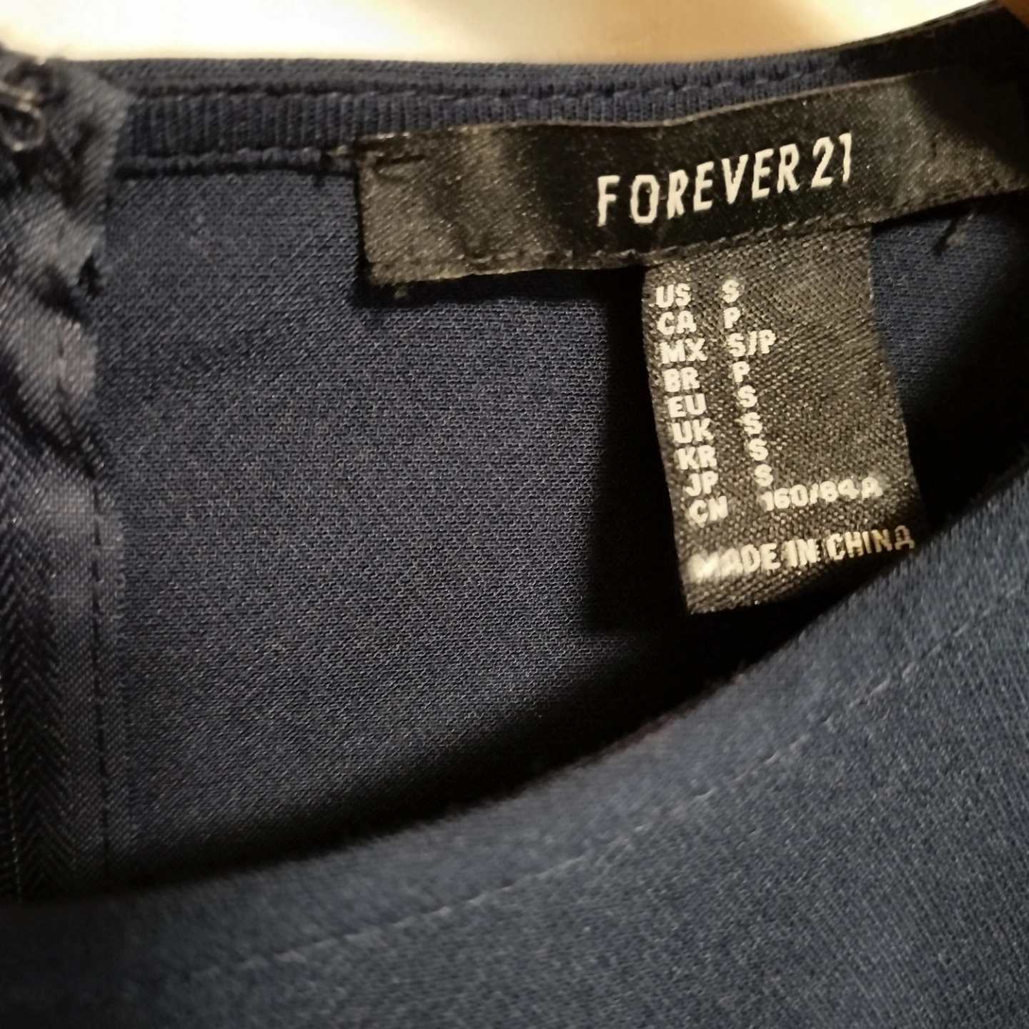 美品 FOREVER 21 ネイビー フレアミニワンピース S フォーエバー21の写真2枚目