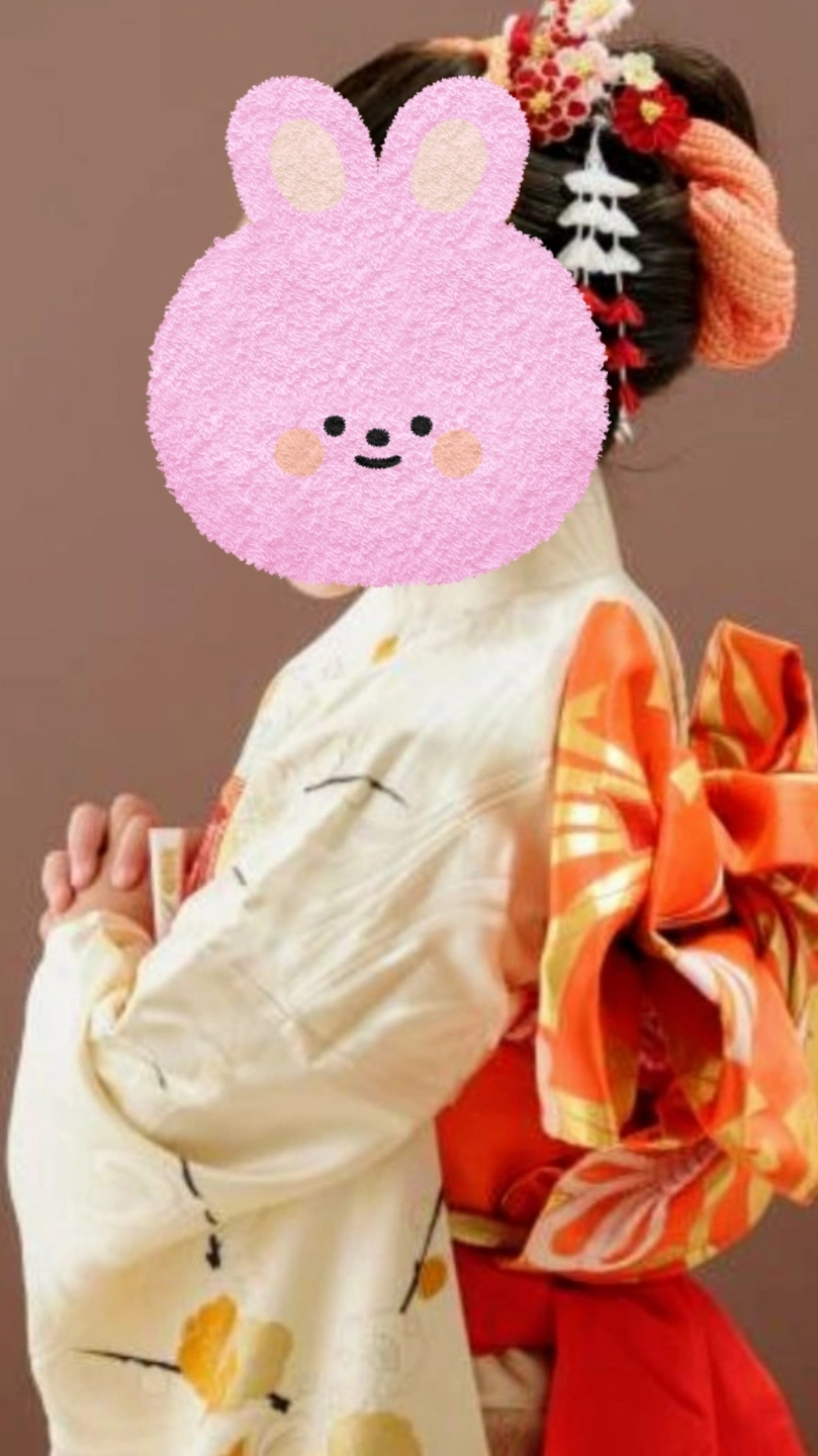 ★七五三着物✼ 7歳用★クリーム色 花柄の写真3枚目