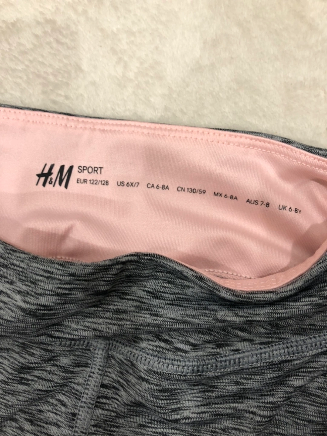 H&M 上下セット ピンク、グレー 122/128-130サイズの写真2枚目