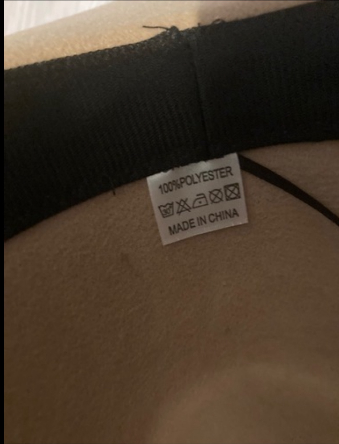 ベージュ色 ハット　つば広ハット　oneサイズ　男女兼用の写真3枚目