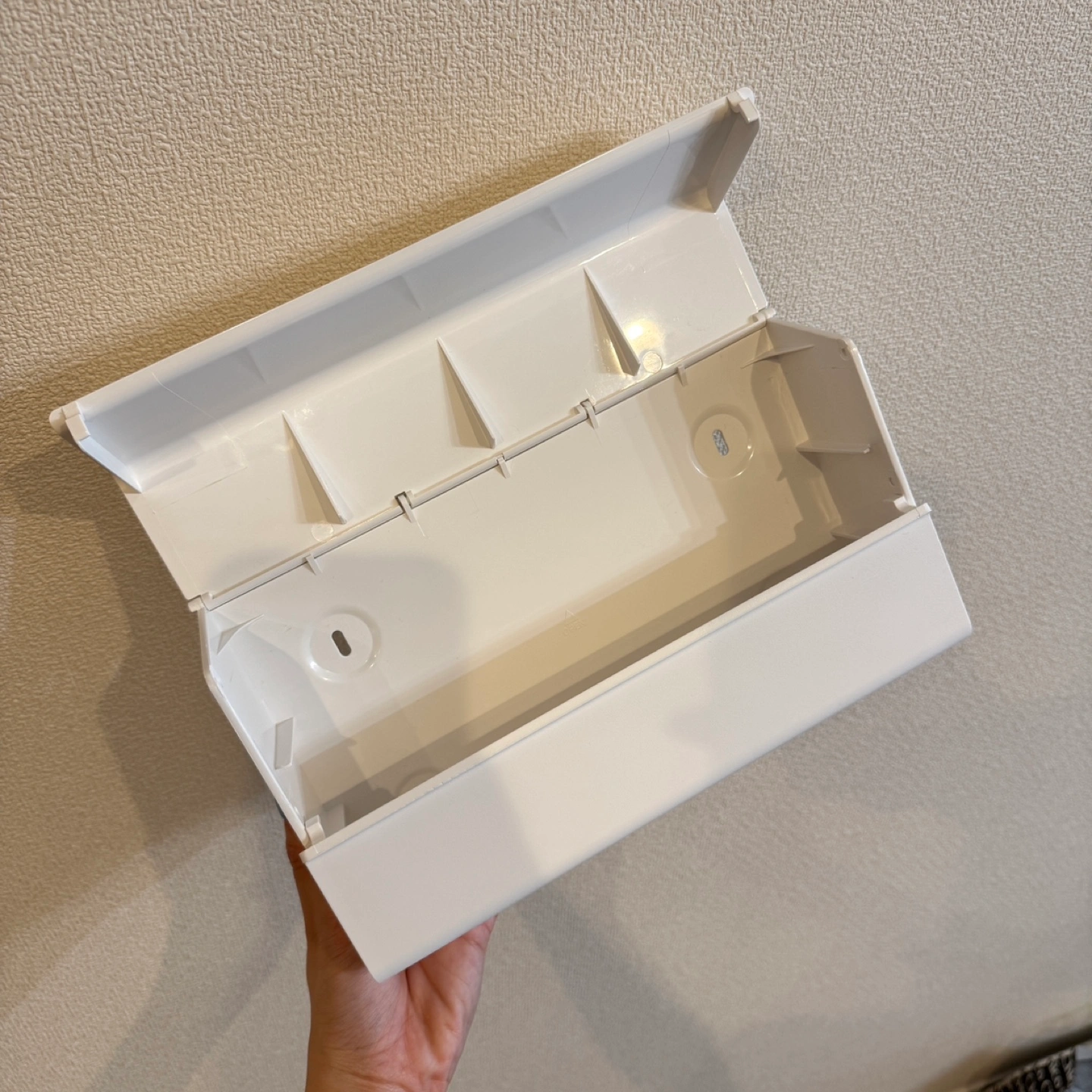 ideaco WALL PT ティッシュ/キッチンペーパー ケース 白の写真4枚目