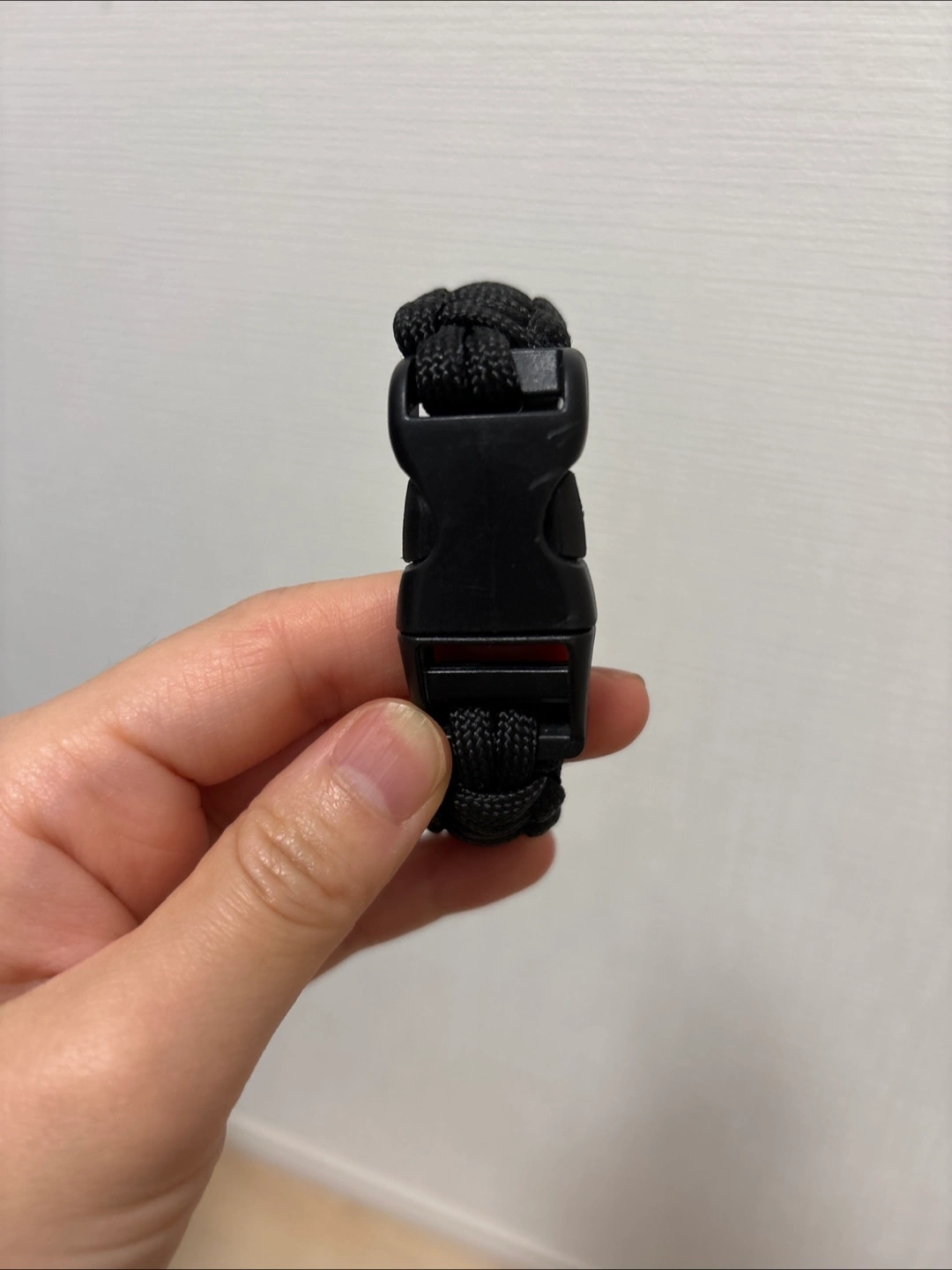 パラコード ブレスレット 黒の写真2枚目
