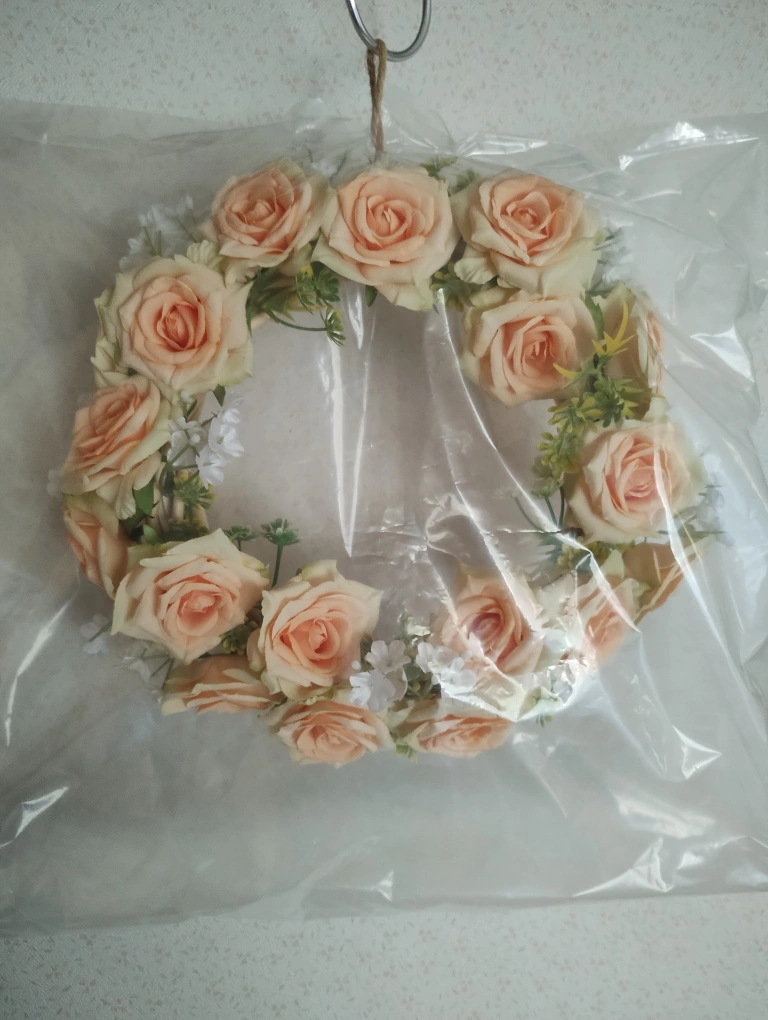 造花 リース 薔薇
