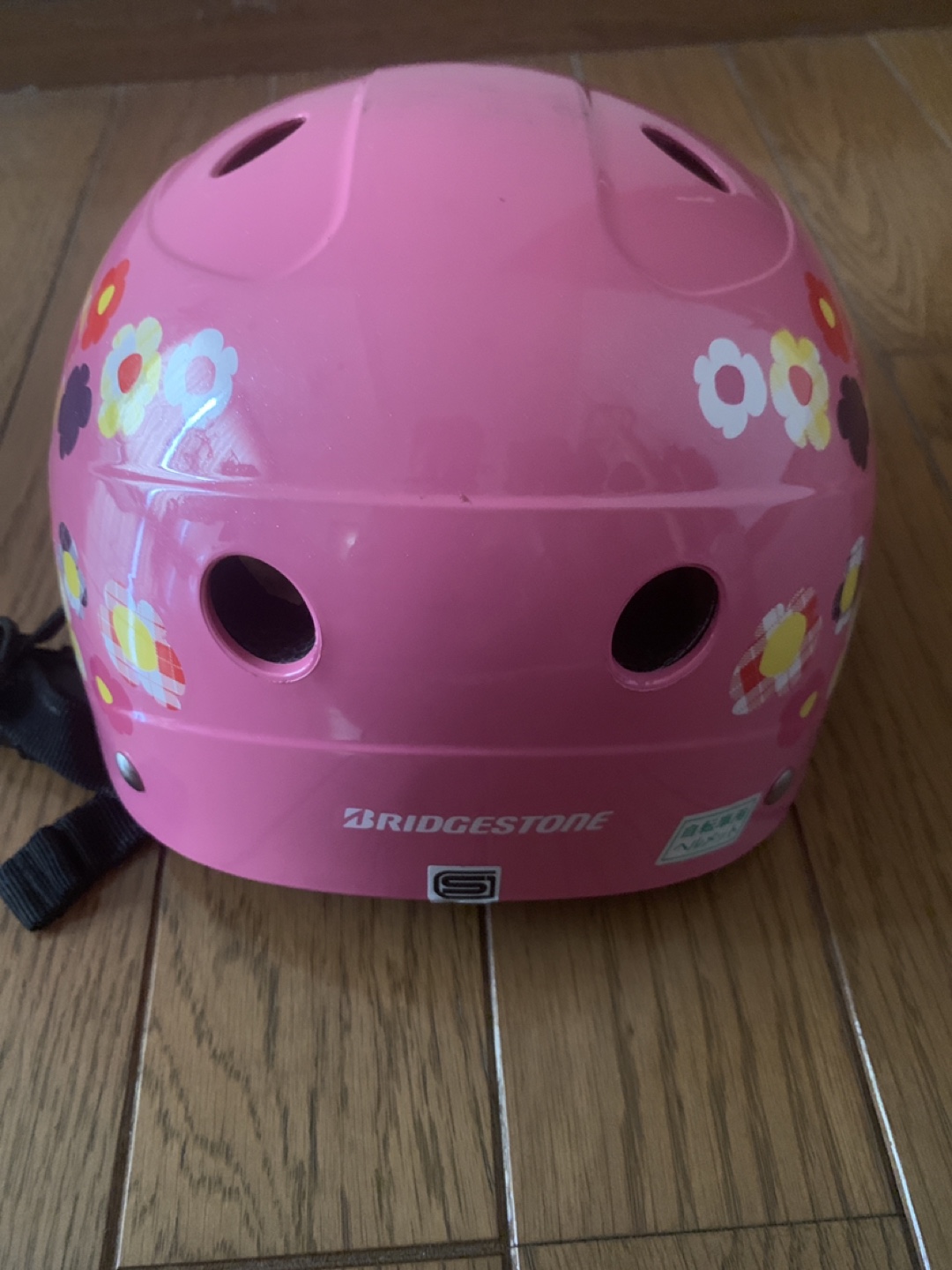 ブリヂストン 自転車用ヘルメット ピンク 花柄の写真2枚目