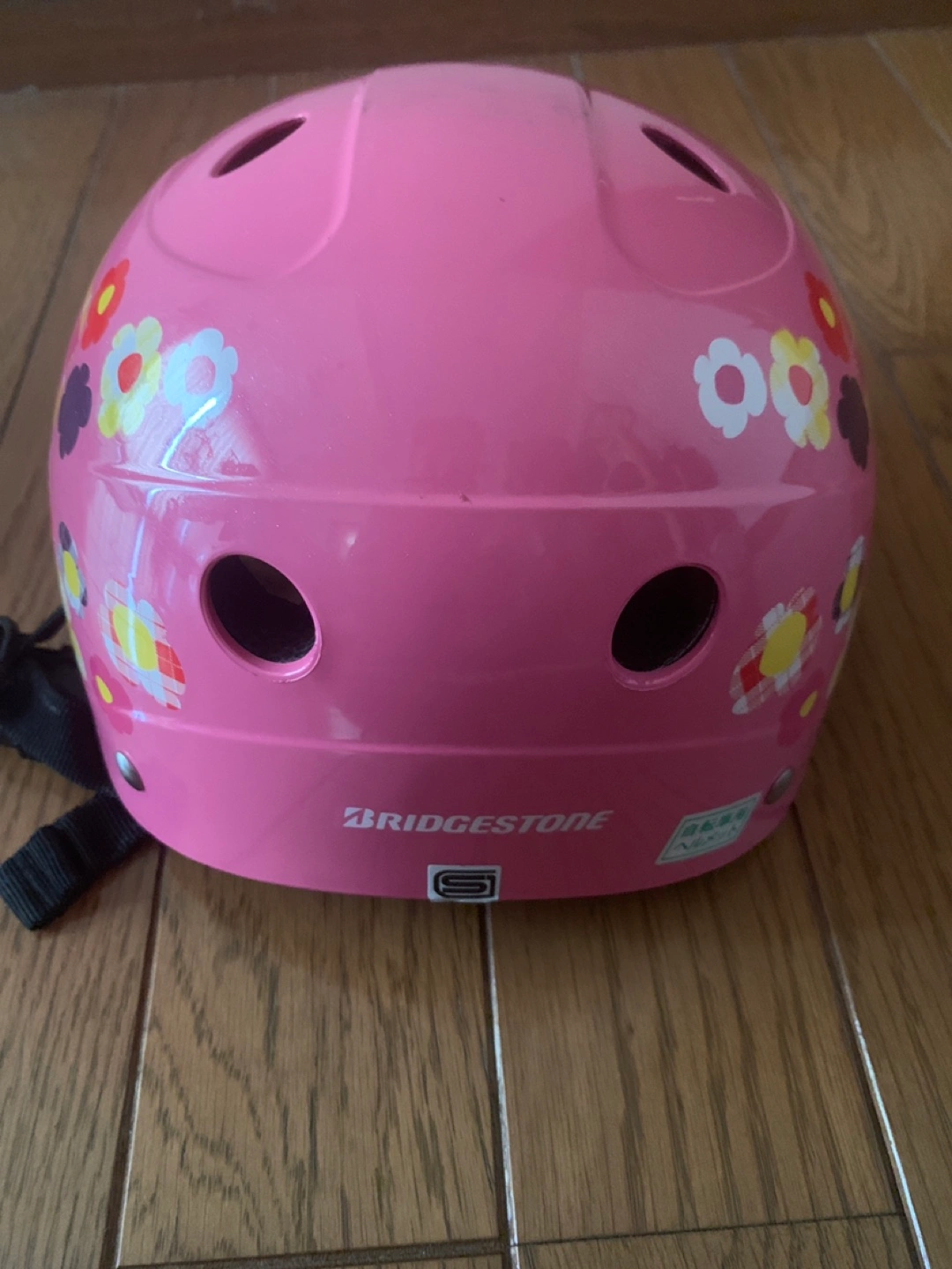 ブリヂストン 自転車用ヘルメット ピンク 花柄の写真2枚目