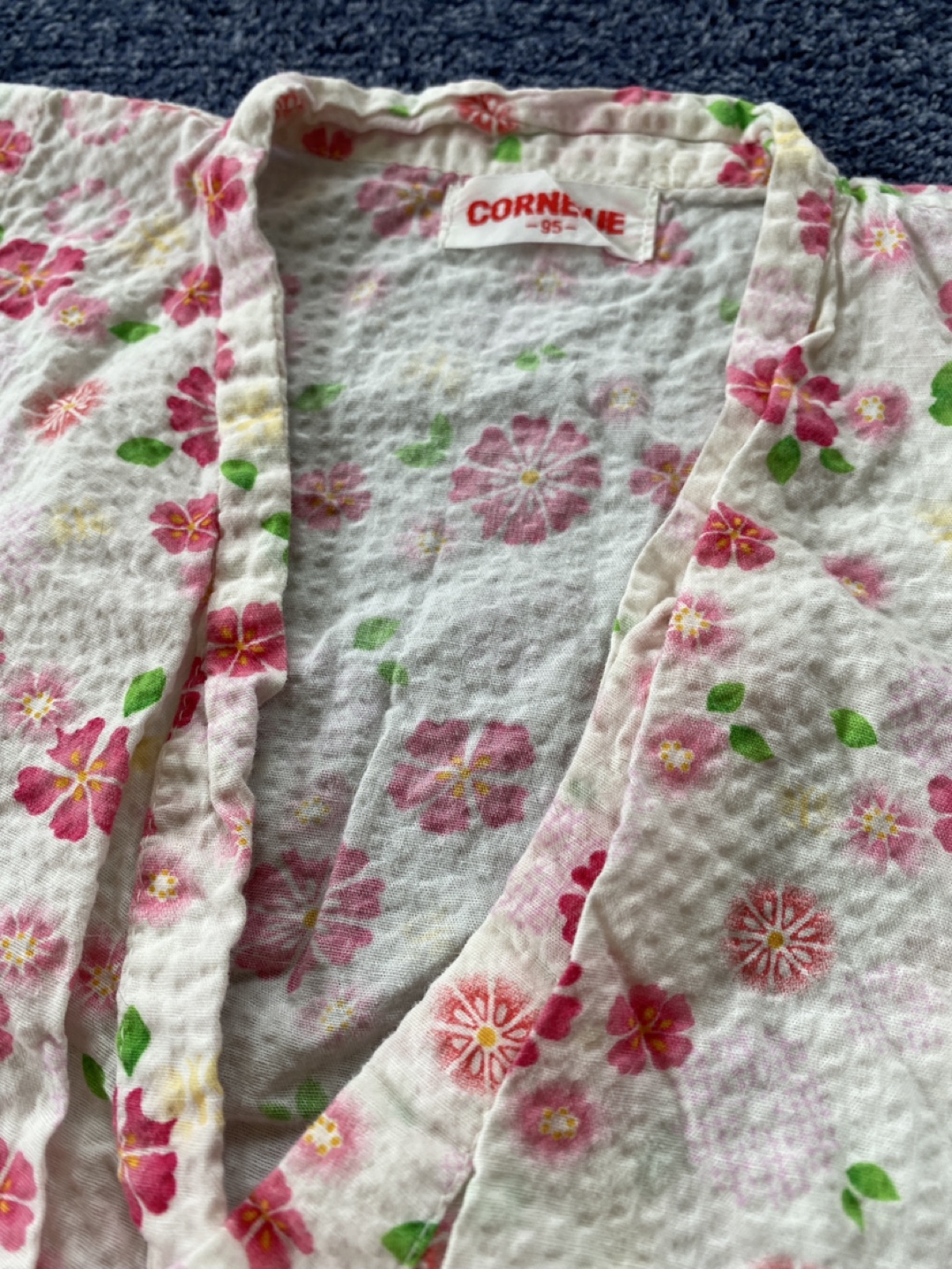 CORNEIE コルネイユ 花柄 甚兵衛 パジャマ 上下セット 95サイズの写真2枚目