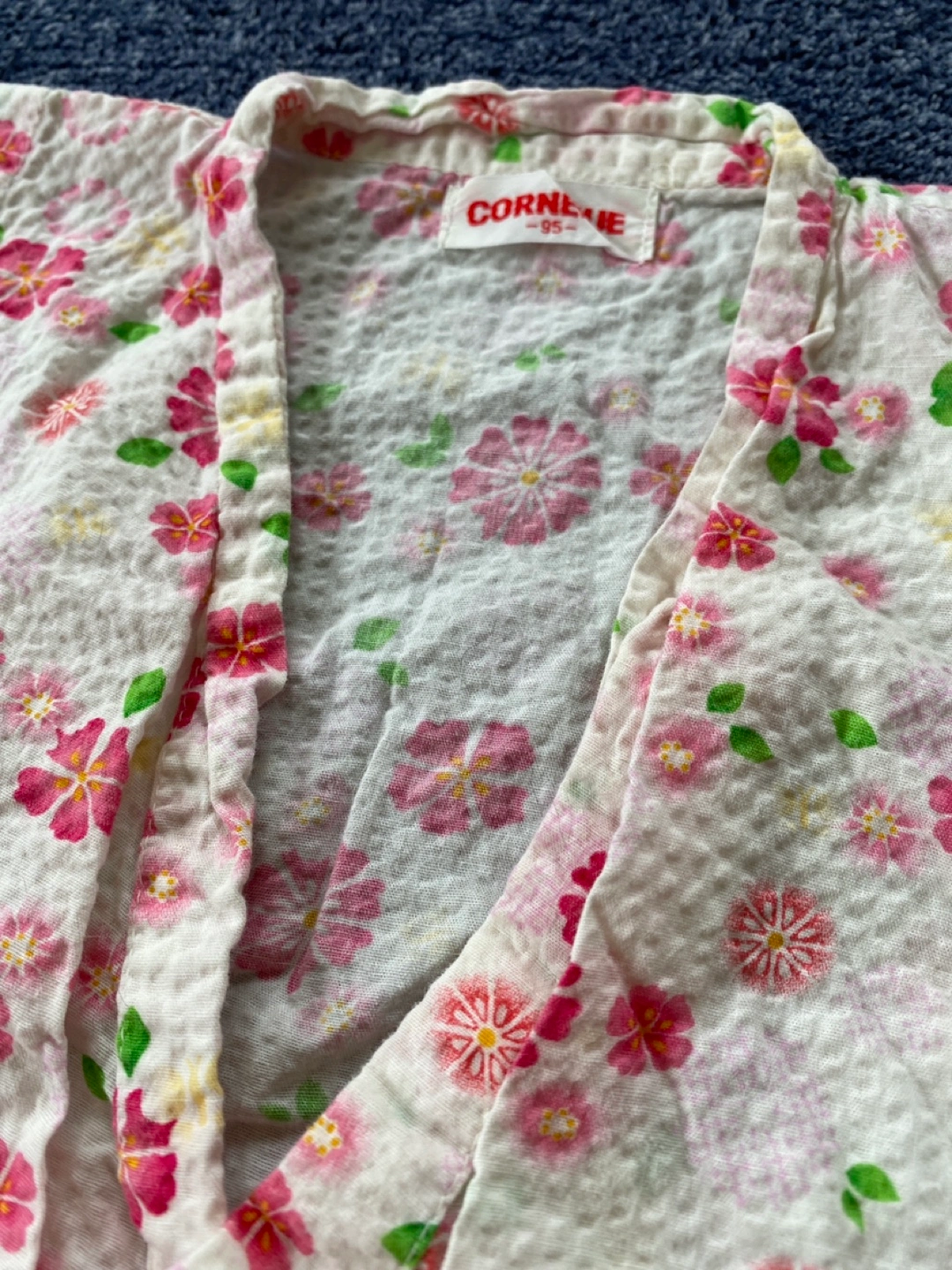 CORNEIE コルネイユ 花柄 甚兵衛 パジャマ 上下セット 95サイズの写真2枚目