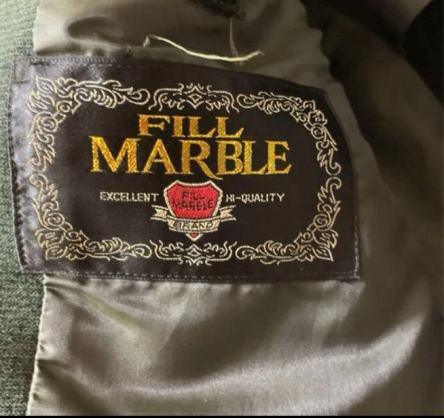 90s FILL MARBEL 希少色 グリーン ジャケット シングル スーツ テーラード ヴィンテージの写真4枚目