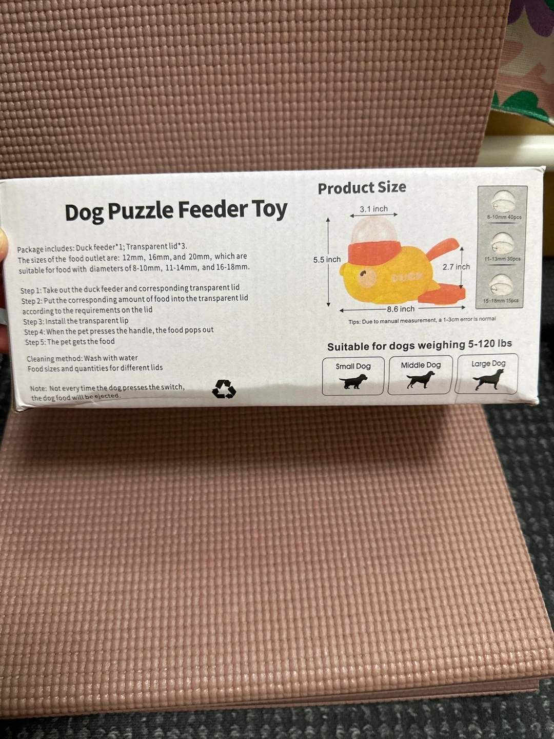 Dog Puzzle Feeder Toy 犬用の写真2枚目