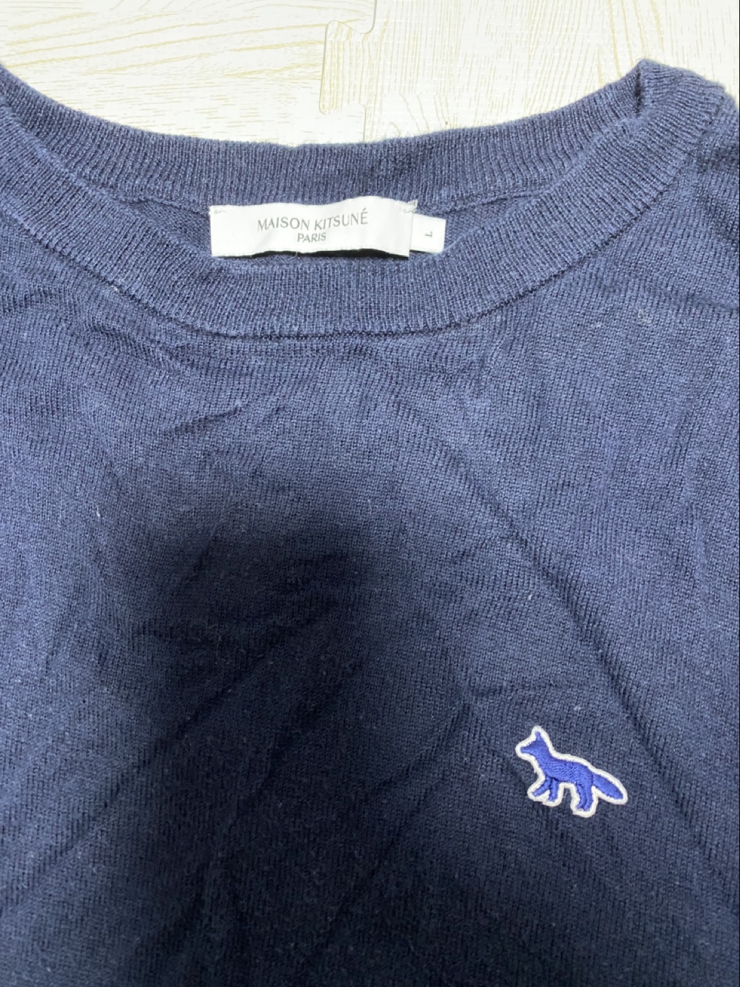 MAISON KITSUNÉ セーター 紺色 Lサイズ