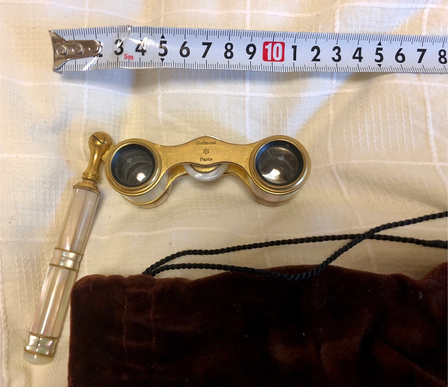 レトロオペラグラス 黒 ケース付きの写真5枚目