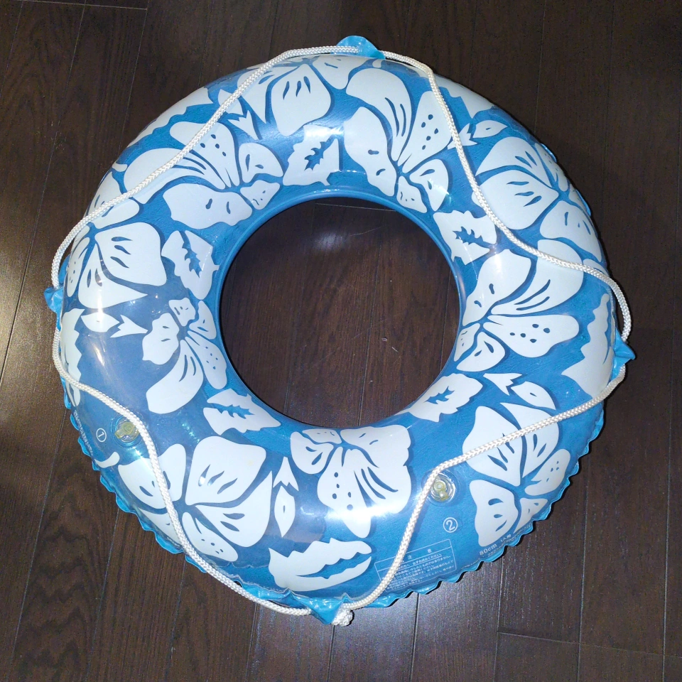 浮き輪 ハイビスカス柄 80cm