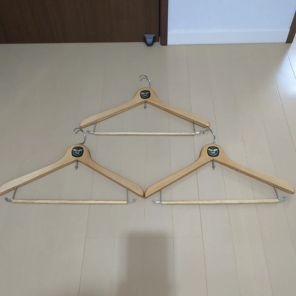 木製ハンガー 3本セット