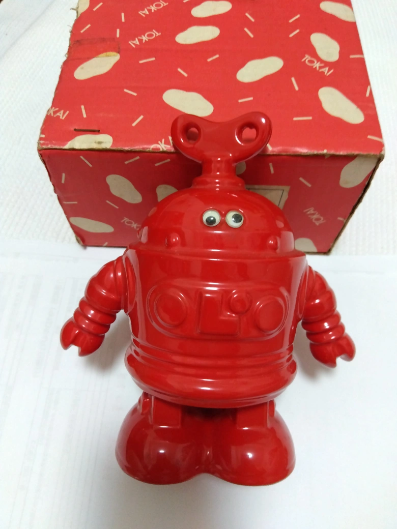 ロボット 貯金箱 赤色