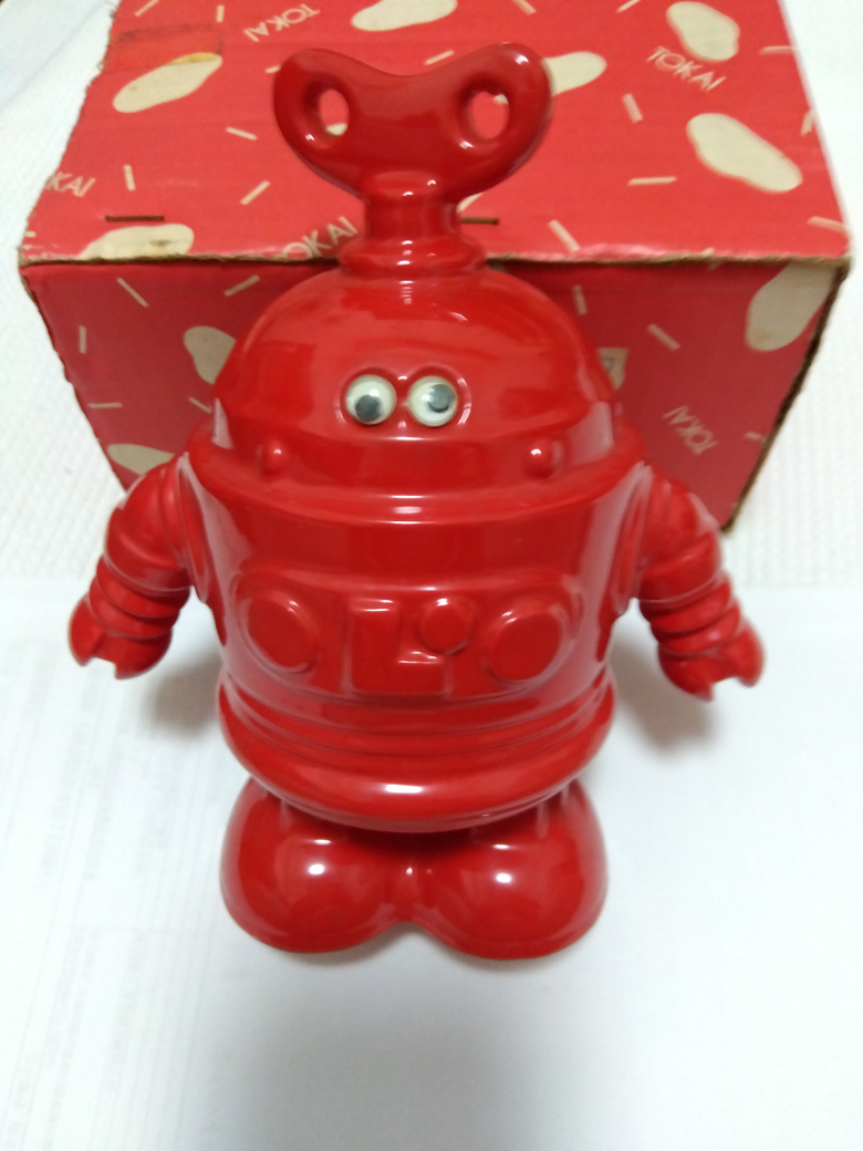 ロボット 貯金箱 赤色の写真4枚目