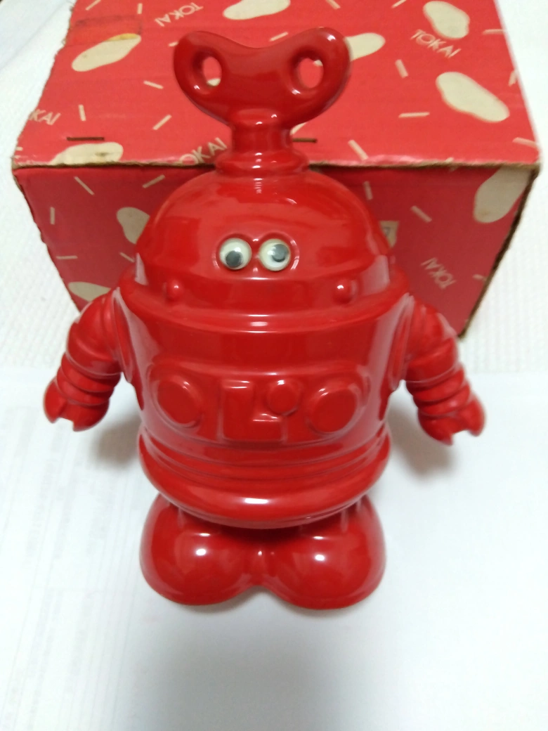 ロボット 貯金箱 赤色の写真4枚目