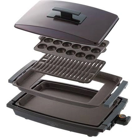 1台3役 電気ホットプレート 多機能マーブルコート仕様【未使用品】