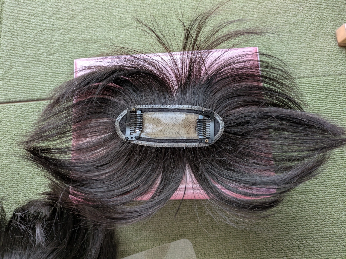 ヘアピース ダークブラウンの写真2枚目
