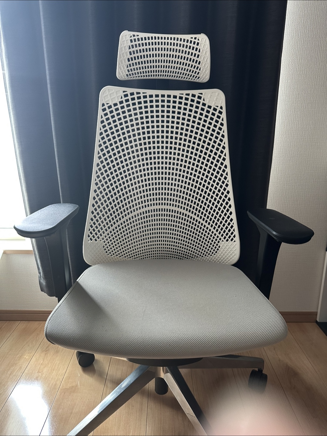 オフィスチェア 白 グレー