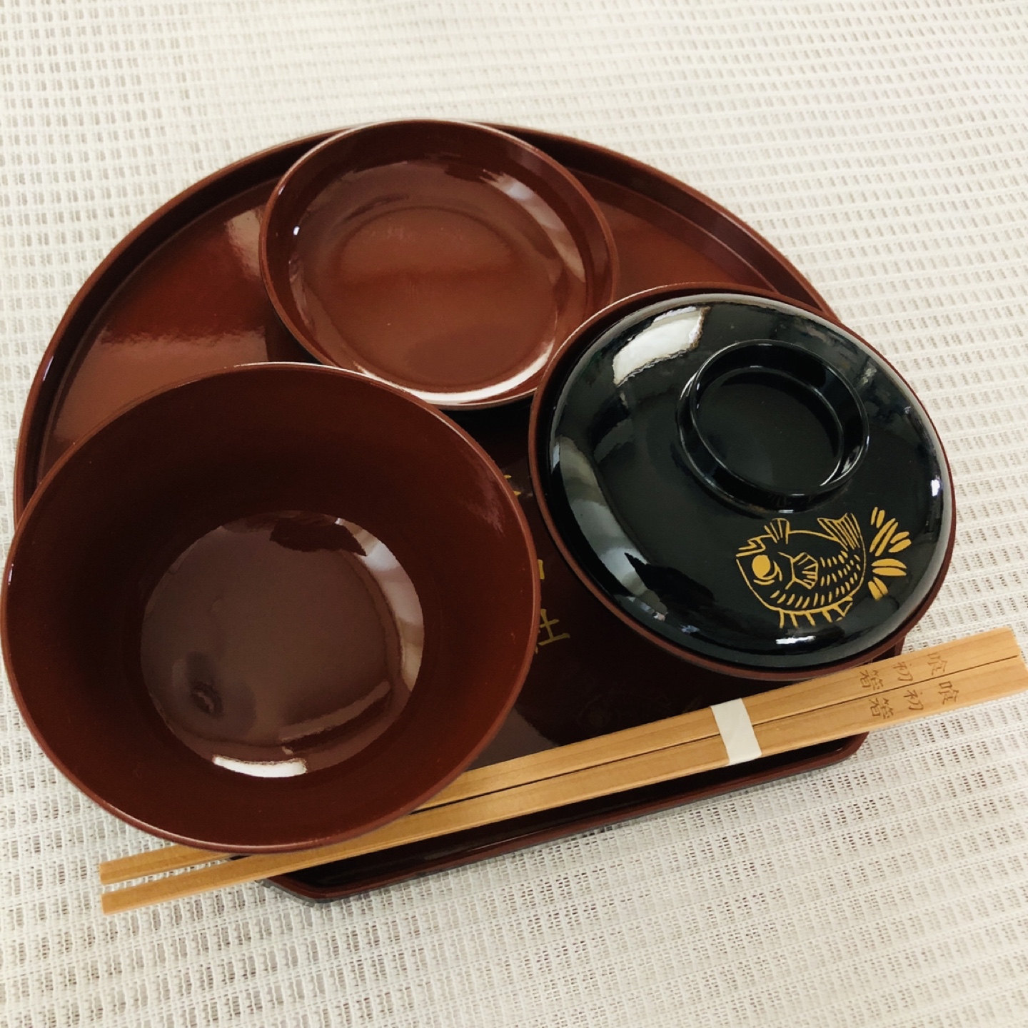お食い初め膳 食器 百日祝い　良品の写真3枚目