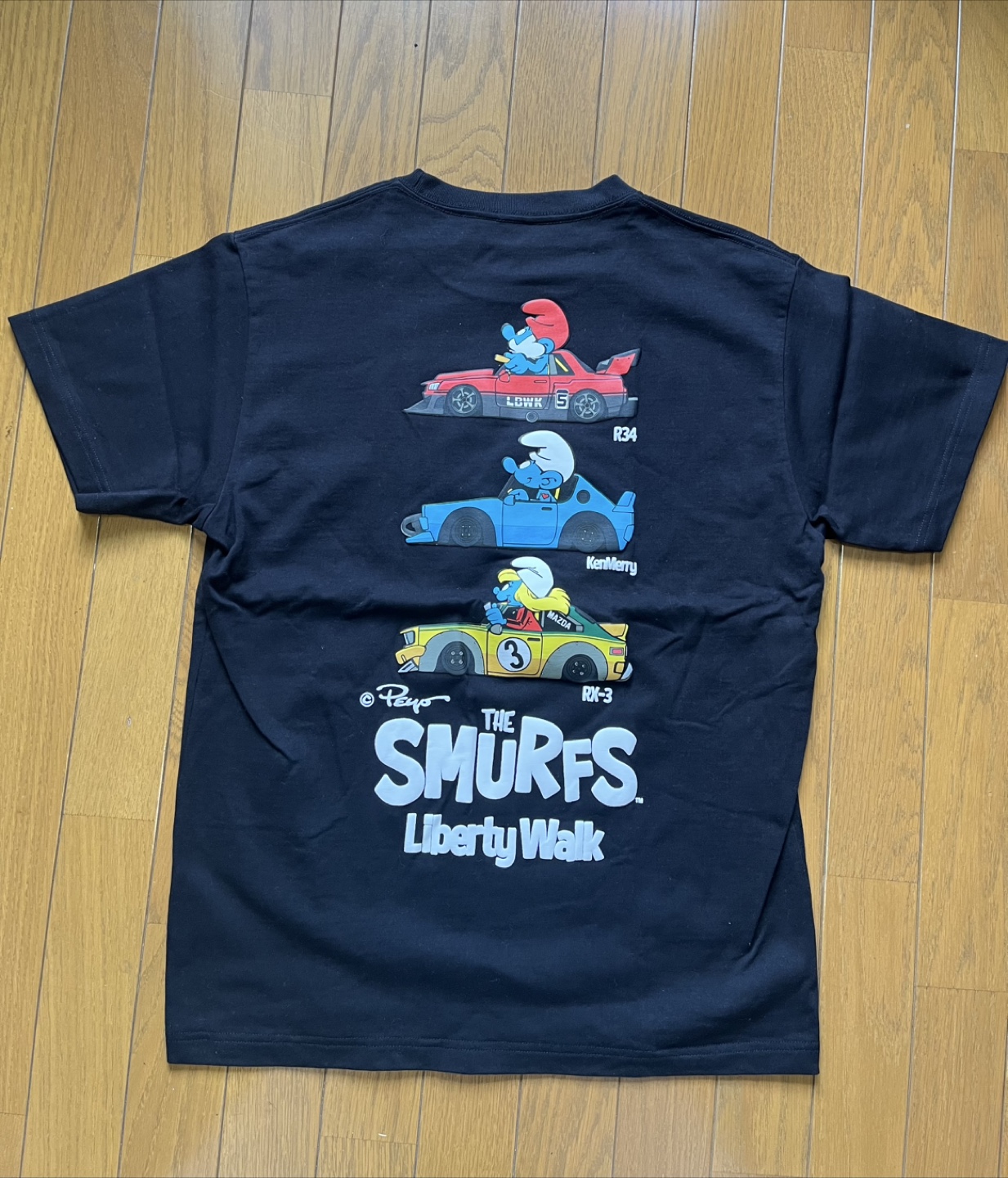 リバティーウォーク スマーフ Tシャツ ブラックの写真2枚目