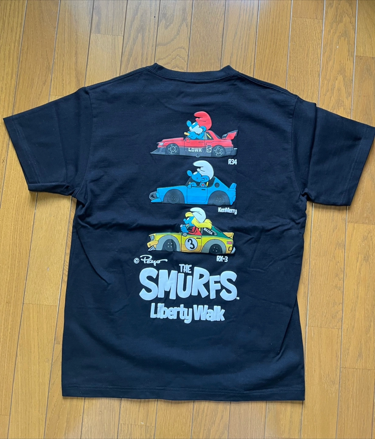 リバティーウォーク スマーフ Tシャツ ブラックの写真2枚目