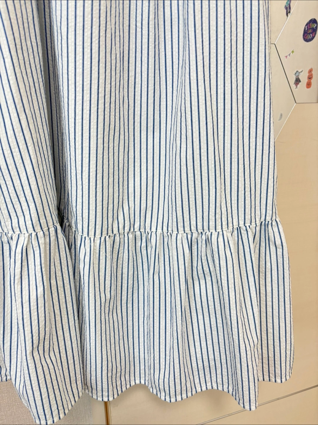 女の子ワンピースUNIQLO 160 ストライプの写真2枚目